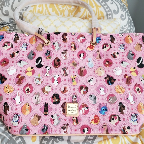 Dooney & Bourke Handbags - Disney pink dogs Dooney and Bourke tote. NWT.